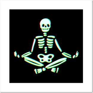 Meditating Skeleton Posters and Art